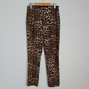 Joseph Ribkoff Leopard Cropped Pants Size 8
